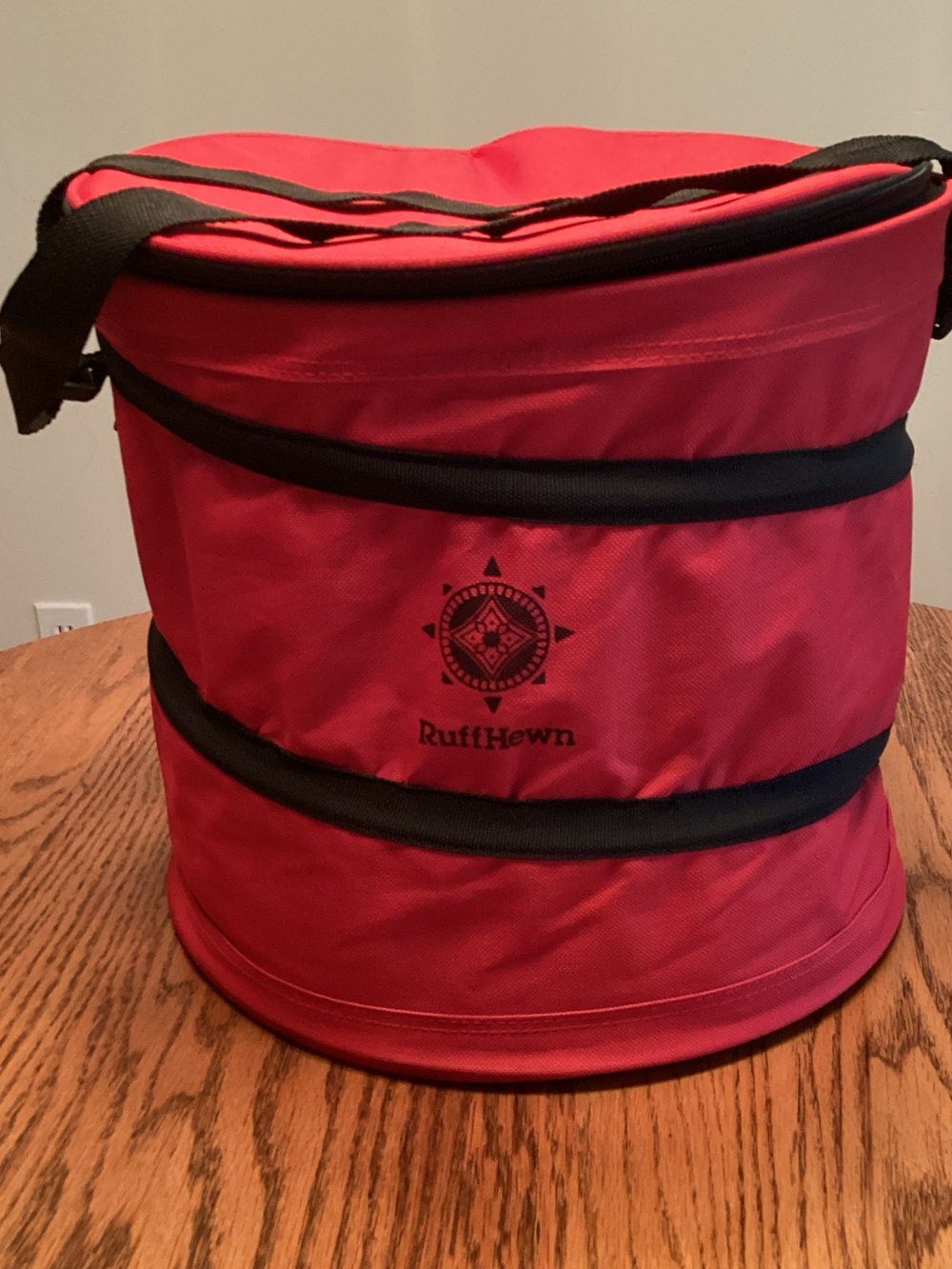 Ruff Hewn Red Collapsible  Cooler  Bag with Black Trim